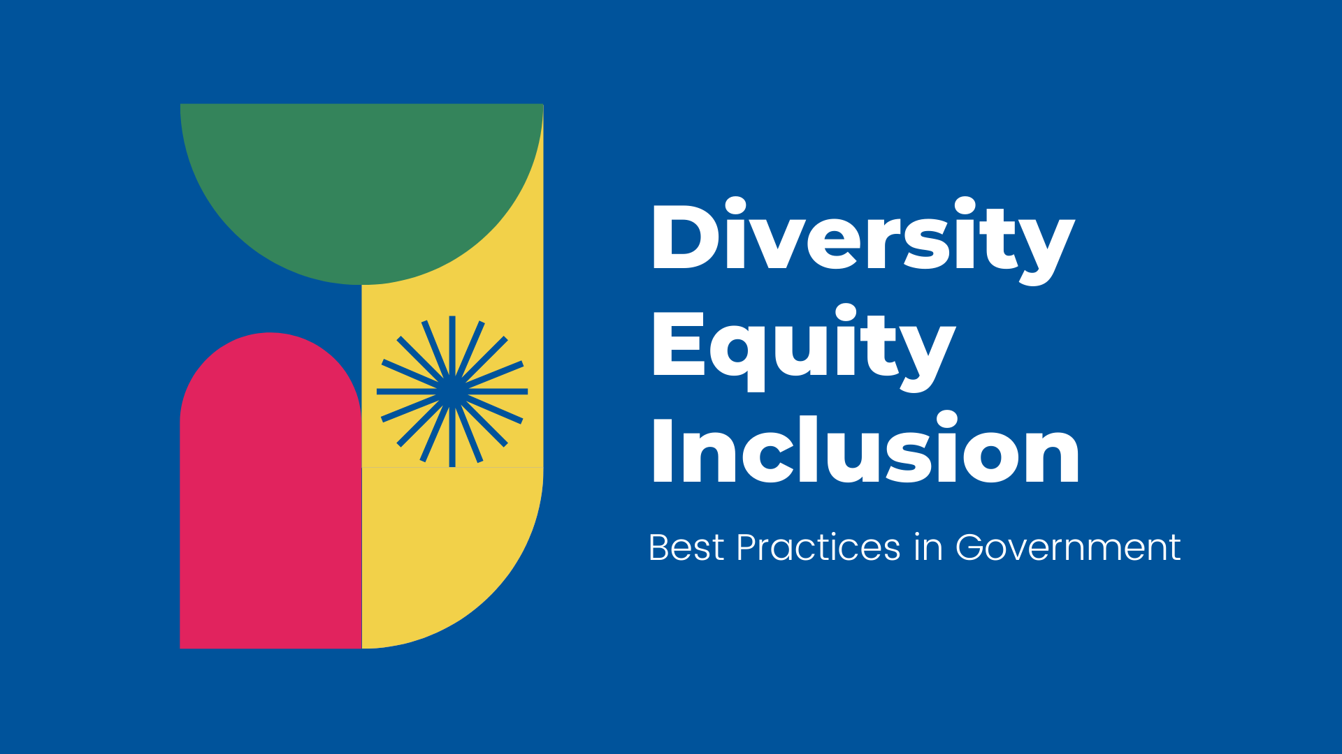 Title Graphic for Diversity, Equity and Inclusion: Best Practices in Government