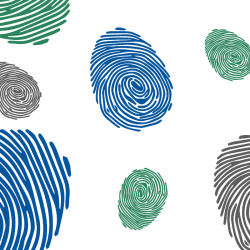 Image of colorful fingerprints