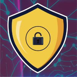 Icon of a shield with a padlock emblem