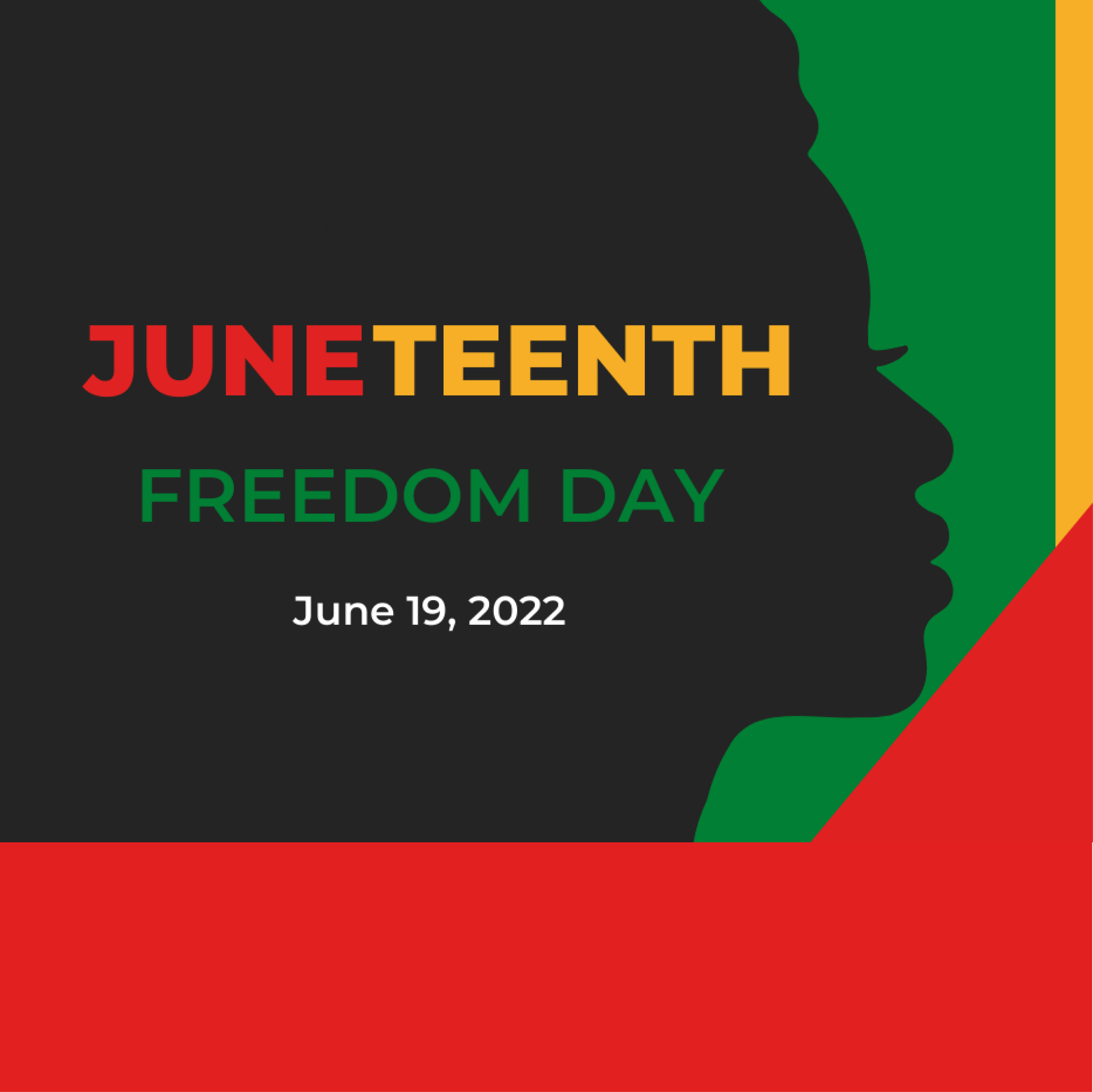 Juneteenth Freedom Day Video Title Card