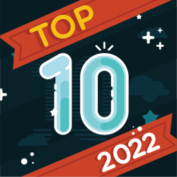 Festive banner reading "Top 10 2022"