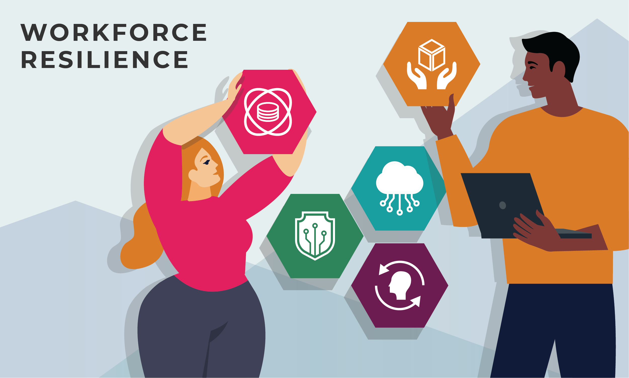 Workforce Resilience Program banner with track icons