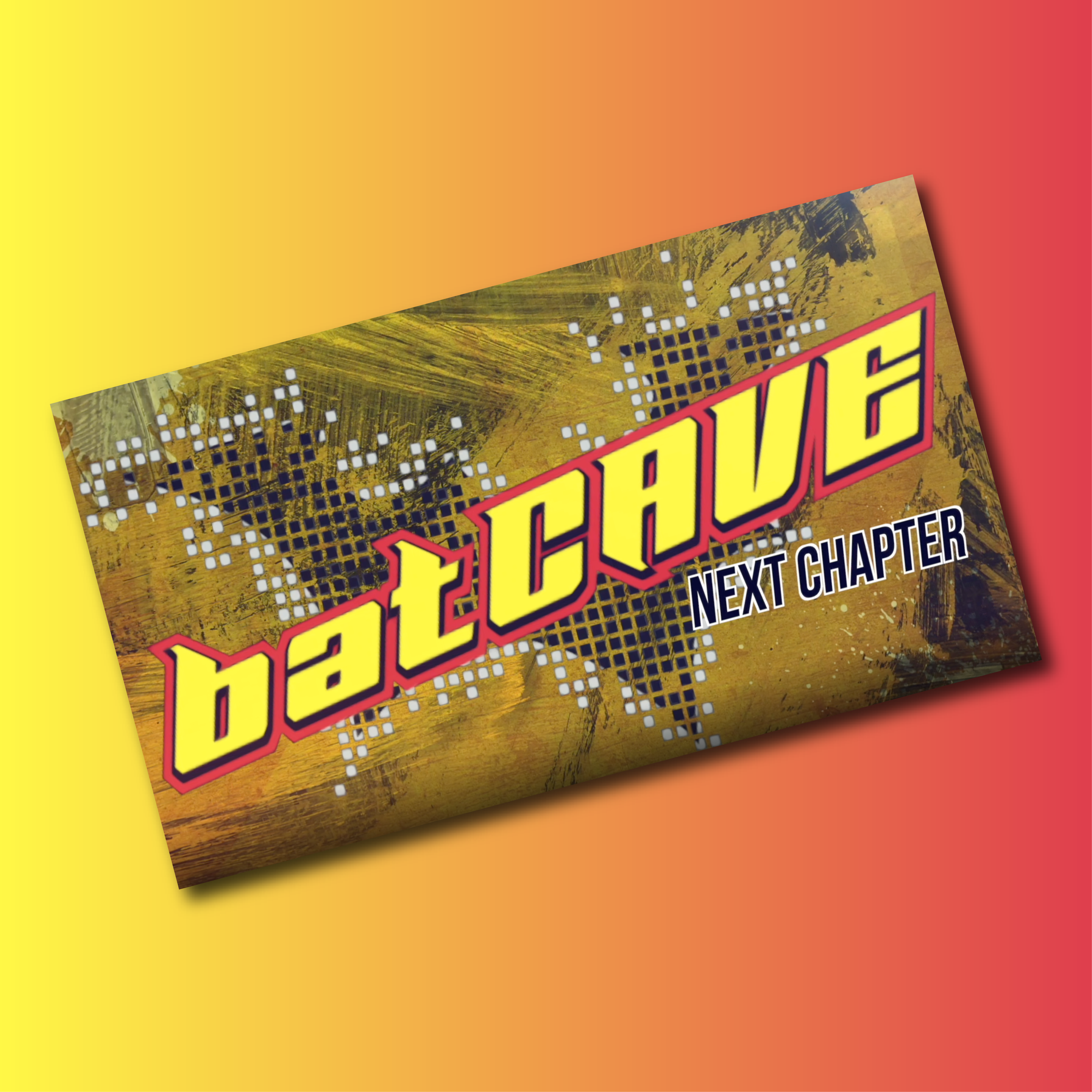batCAVE Next Chapter podcast with bat logo in background