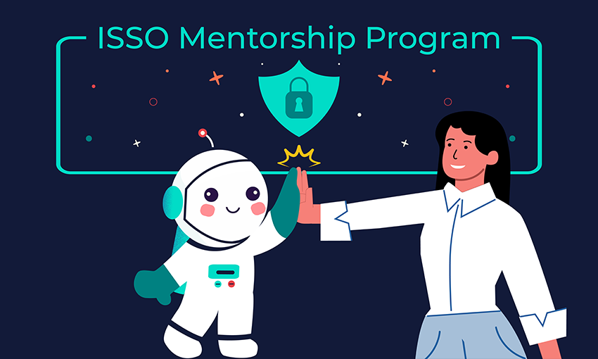 ISSO Mentorship Program Astronaut and Employee High Five