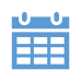 A blue icon calendar